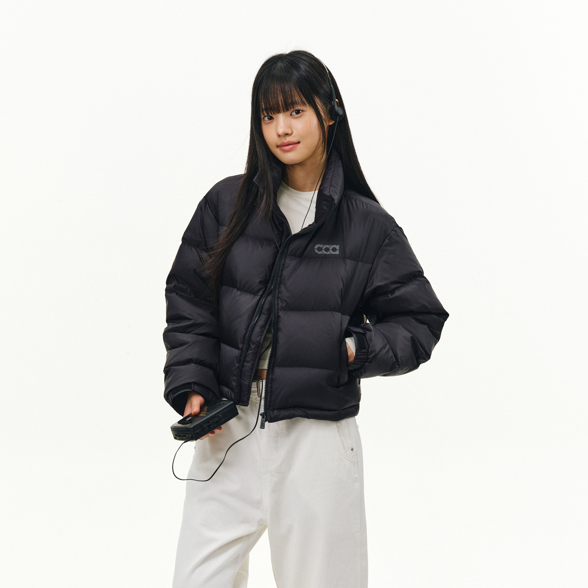 ATRY多色百搭外套国潮冬季保暖防寒拉链面包服女款立领短款羽绒服