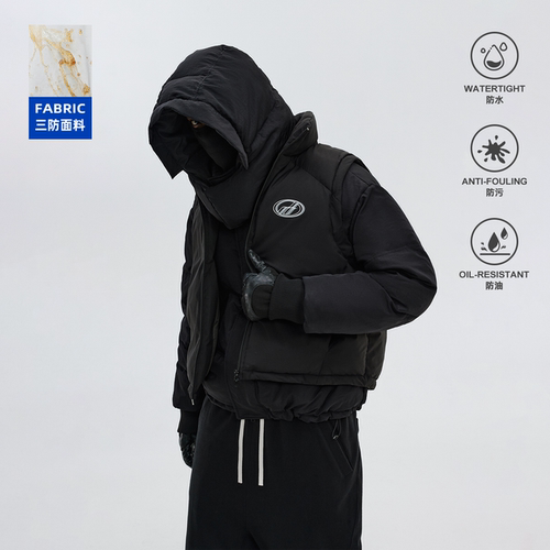 ATRY三防结构棉服马甲 冬季新款国潮时尚设计感保暖户外夹克外套