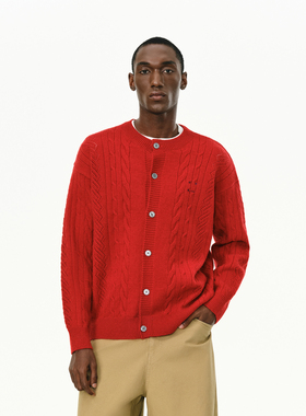 ATRY毛衣开衫男2025秋冬国潮牌美式高级感宽松针织刺绣情侣外套女