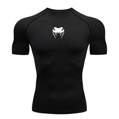 Men O-Neck Compression Shirt MMA Long or Short Sleeve T-shir