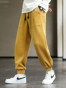 Winter Autumn Corduroy Sweatpants New Joggers Baggy Men Fash