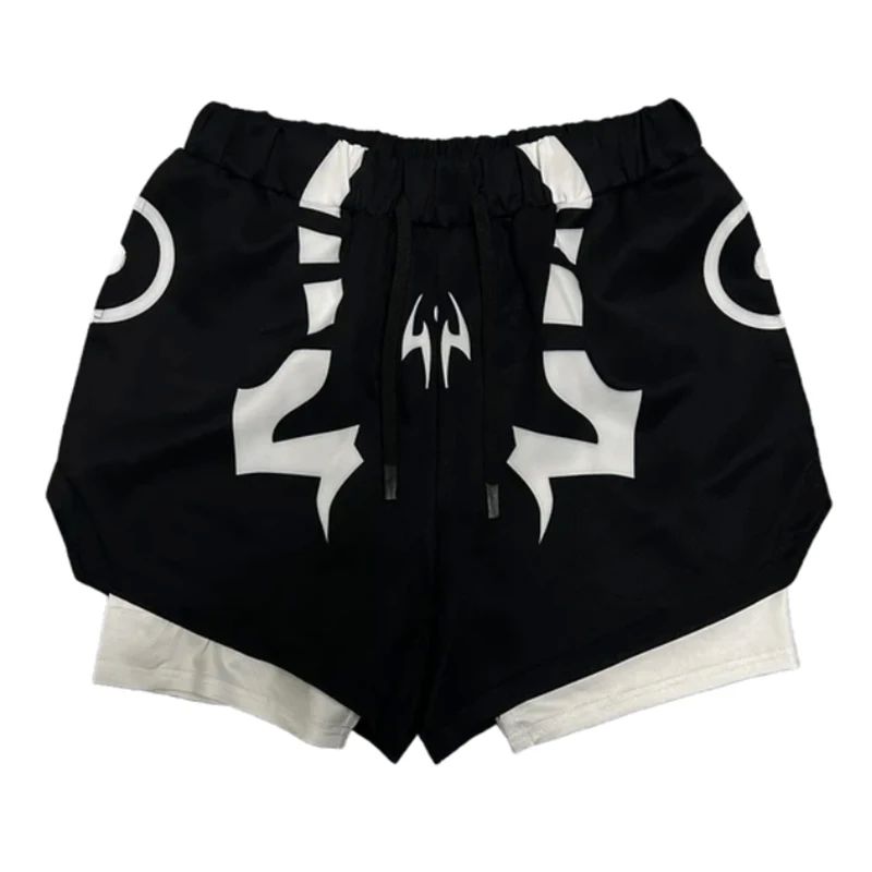 Anime 2 in 1 Running Shorts for Men Athletic Quick Dry Gym W 男装 短裤 原图主图