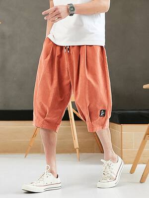 Plus Size Summer Harem Pants Men Short Joggers Chinese Style