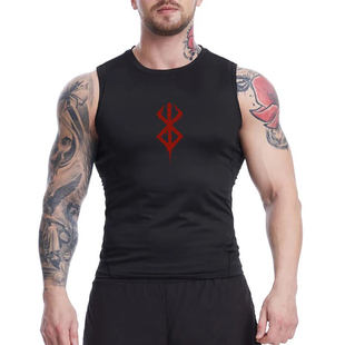 Gym Workout T-shirt Mens Compression Vest Quick Dry