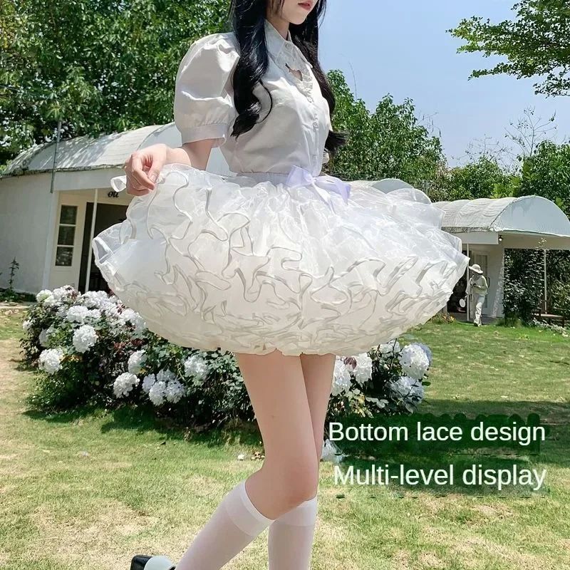 Multi-layer Ruffled Petticoats for Women Fluffy Bubble Skirt