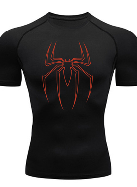 fitness short sleeve sports  tight round neck T-shirt