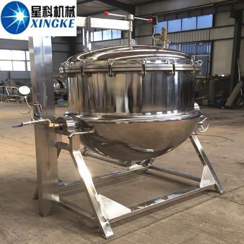 驴肉快速煮烂高温蒸煮锅 高支架干净卫生蒸煮锅 高汤熬煮锅