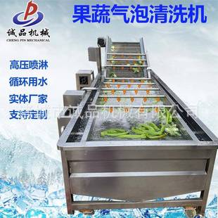 青辣椒果蔬气泡清洗机红辣椒喷淋式清洗设备干辣椒果蔬气泡清洗