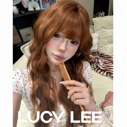 LUCYLEE【古早洋娃娃-免修剪】宋十八亿精修蜜糖棕色假发全头发套