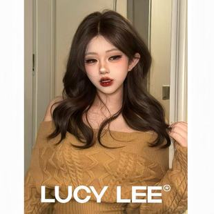 LUCYLEE 免修剪-冷棕芭比仿递针精修冷棕色中长款芭比卷假发头套