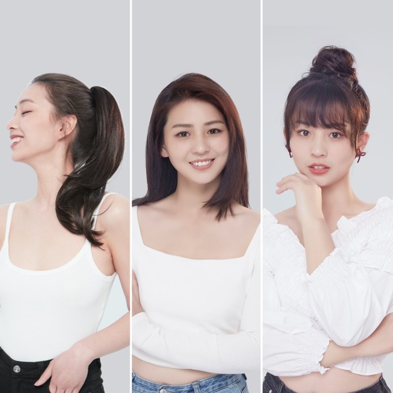 LUCY LEE假发片白魔盒三件套马尾长发增发片花苞丸子头自然垫发片
