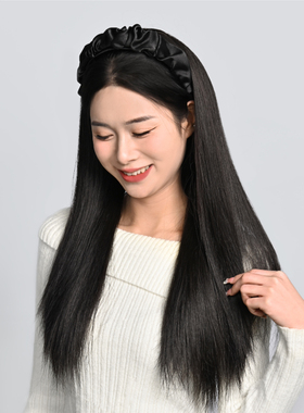 LUCY LEE可拆卸发箍接发片一体式补发假发片女长直卷发无痕接头发