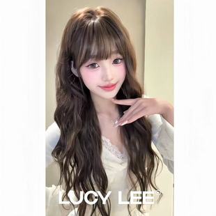 LUCYLEE【元英小公主-免修剪假发】精修冷棕色水波卷假发全头发套