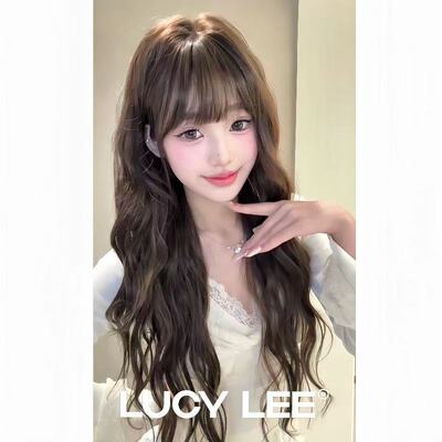 LUCYLEE【元英小公主-免修剪假发】精修冷棕色水波卷假发全头发套