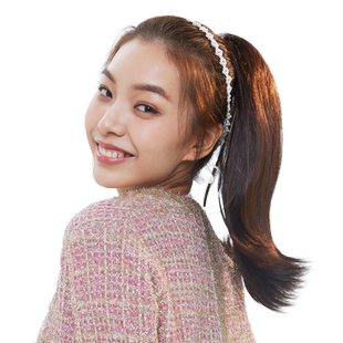 LUCY LEE女明星锦鲤马尾假发抓夹式仿真人发微卷发自然造型高马尾