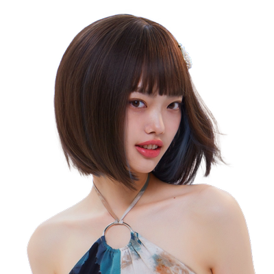 LUCYLEE挂耳染齐刘海BOBO头