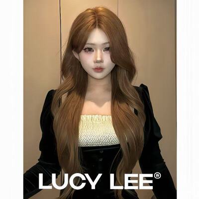 LUCYLEE 劳伦美人-免修剪假发 精修雾咖棕长卷自然全头套2026新款