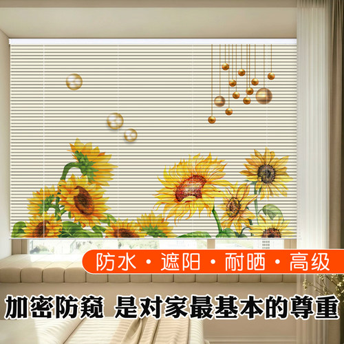 百叶窗帘防窥隐私遮光印花百叶窗