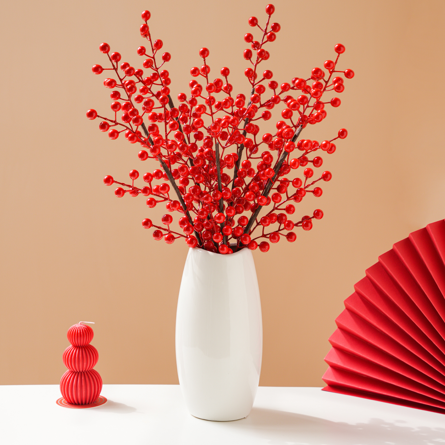 发财果假花花束年宵花干花插花