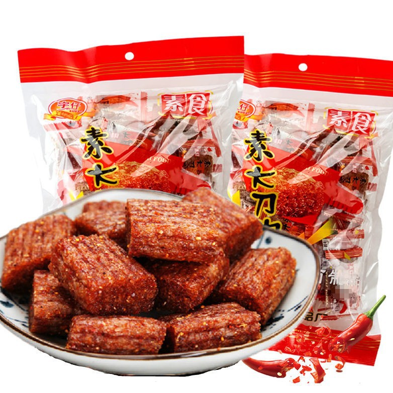 宇仔大刀肉辣条202g整箱40袋80后儿时麻辣素食小吃