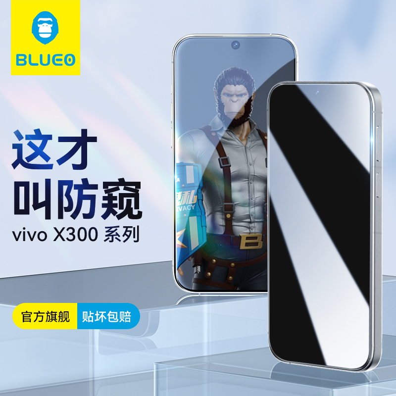 蓝猩适用vivoX300Pro防窥钢化膜