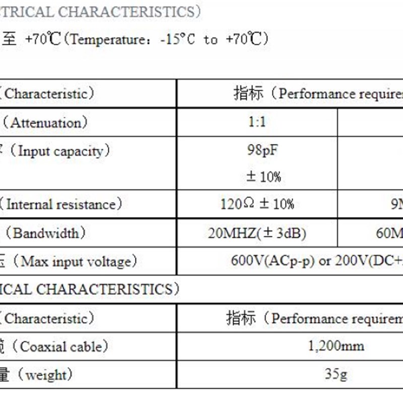 迷你袖珍示波器DhS211DS212DS213探头MCX衰减比X1X10开关切换