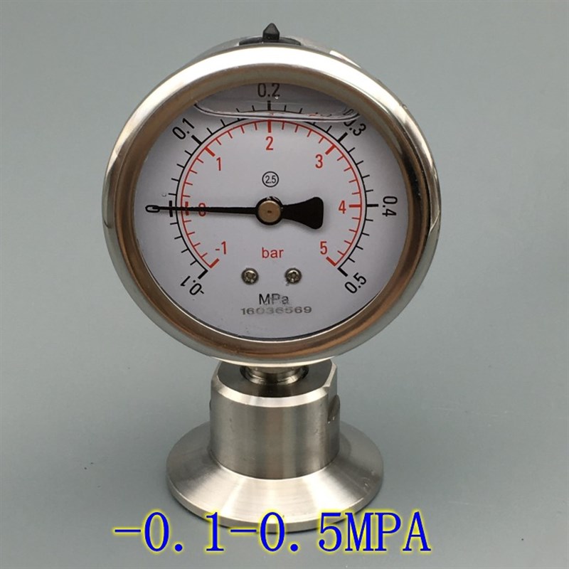 YTP-60BF全不锈钢快装卫生型隔膜压力表MC卡箍式)耐腐蚀耐高温304