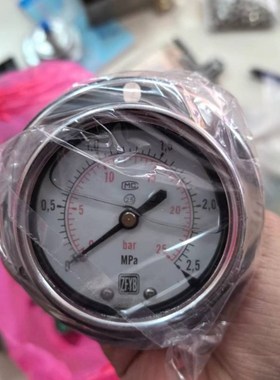 正品无锡珠峰轴向背出耐震压力表 YN60ZT-III抗震带边油压表40MPA