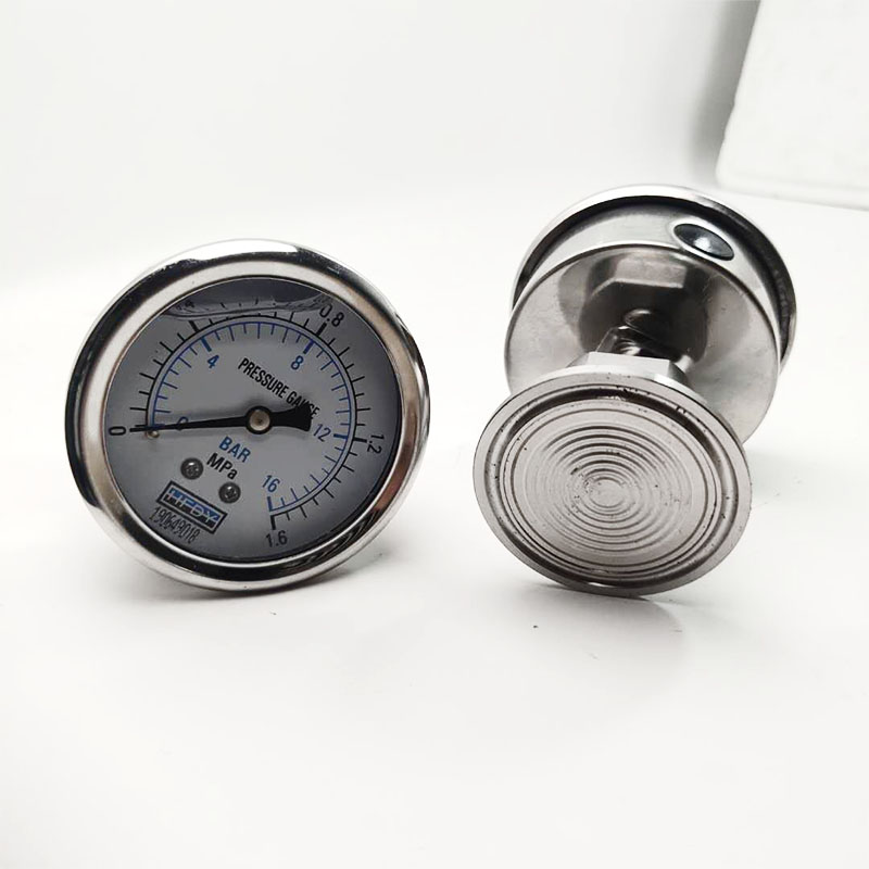 东亚YN60MZ不锈钢卫生型隔膜轴向耐震压力表0.6/0.4/2.5/6/4MPA