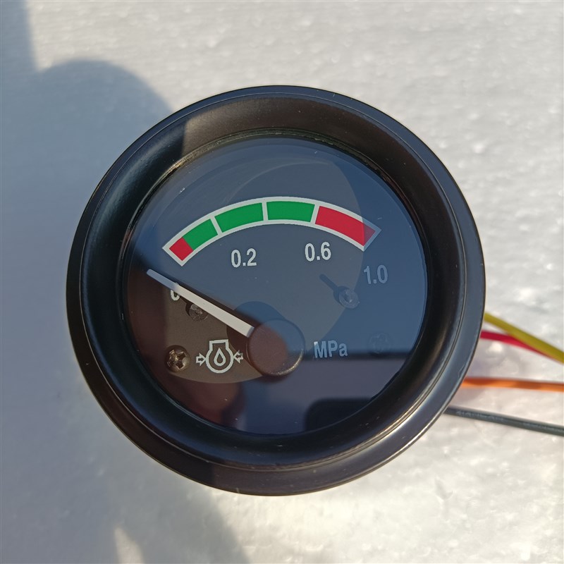 柴油发动机油压力表电感电子指针式油压表12v24v工程车油箱压力表