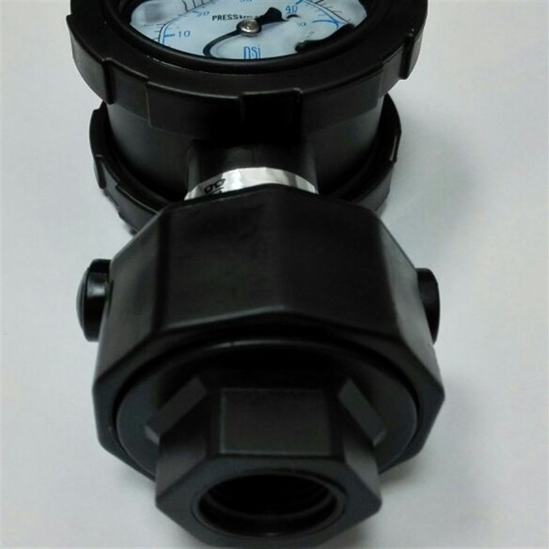 双面压力表 塑料外壳双表头隔膜压力表 60mm 0~10kg/cm 150psi