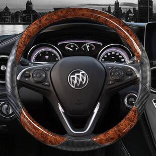 04-17款别克gl8改装配件新gl8老陆尊桃木纹内饰免手缝方向盘把套