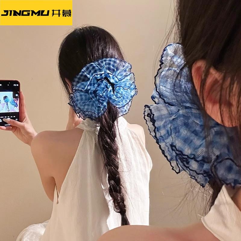 井慕~新款高颜值韩式大肠发圈洋气头花双层发绳ins风头绳时尚皮筋