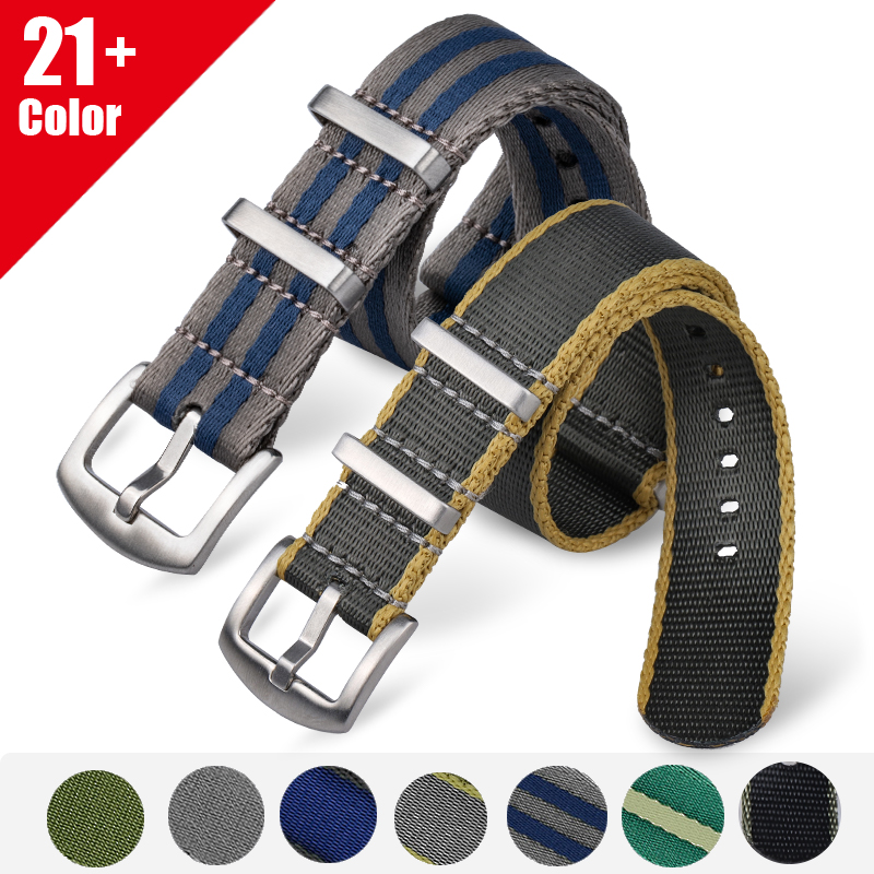 Premium Quality Nylon Nato Strap 20mm 22mm Seatbelt Watch