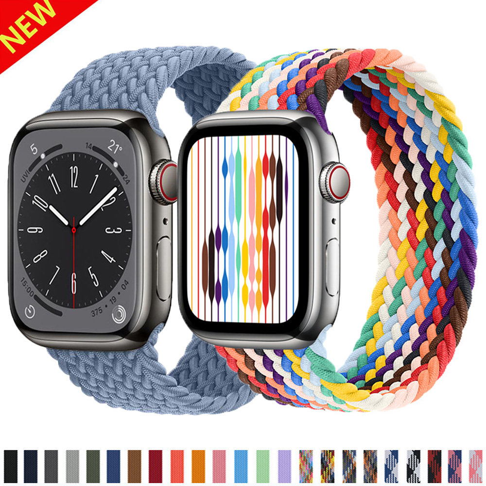 braided solo loop for apple watch band 45mm 44mm 40mm 41mm