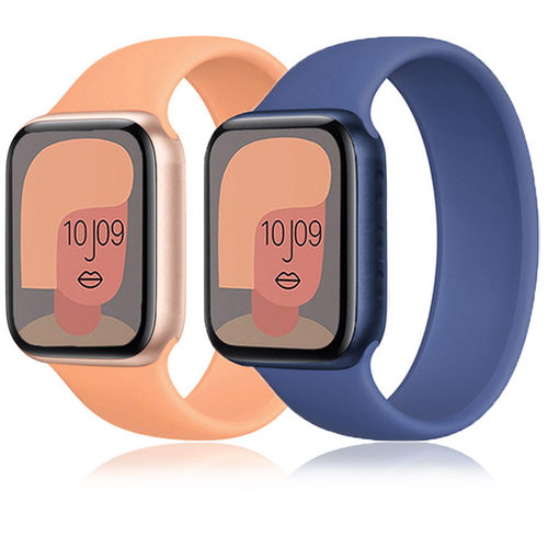 Solo loop Silicone Strap For Apple Watch Band 44mm 40mm