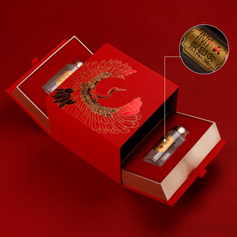 灵芝孢子粉礼盒包装盒干货礼盒空盒双瓶装双罐装半斤装双开礼品盒