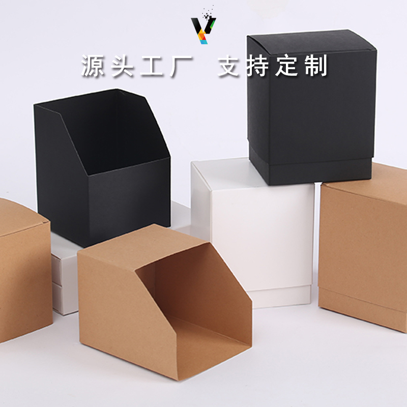 批发牛皮纸盲盒空方盒子小玩偶礼品盒挂耳咖啡纸盒白卡礼物包装盒