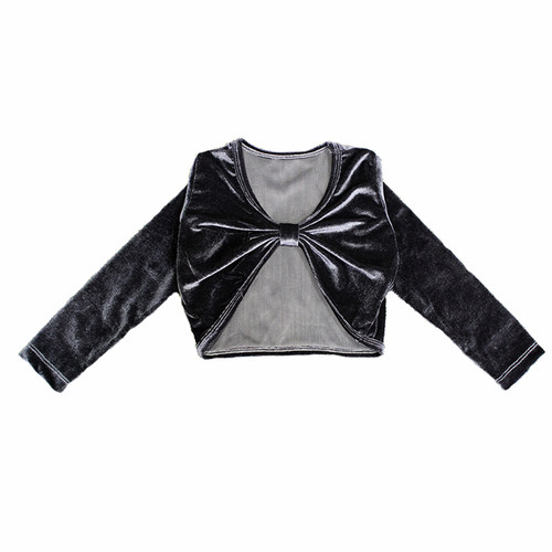 儿童舞蹈坎肩灰色小外套披肩外搭