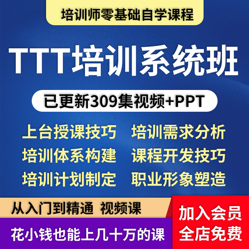 培训师课程零基础自学多套课程
