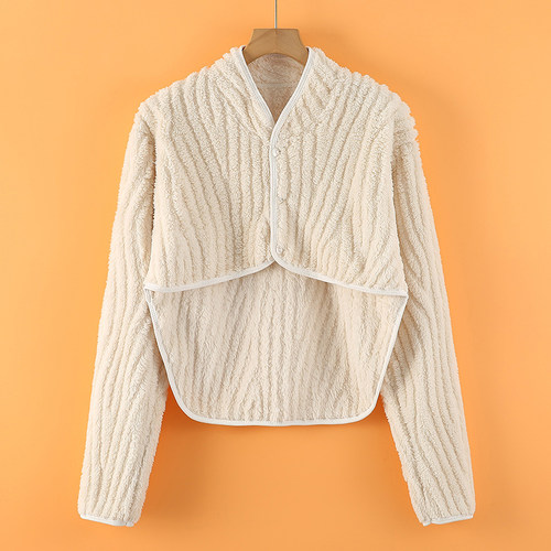 秋冬法兰绒睡觉护肩小坎肩