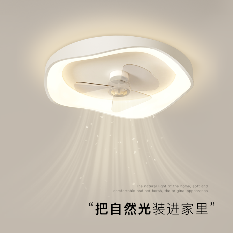 中师傅LED简约卧室创意风扇灯具