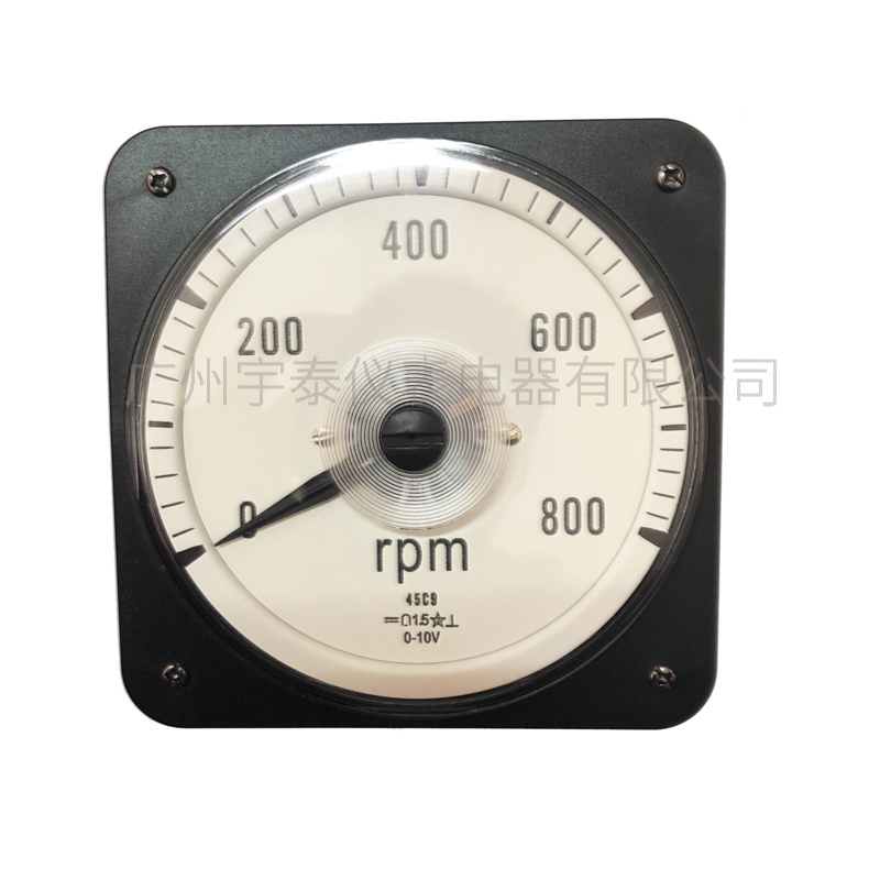 45L8船用表 交流指针转数表800rpm 0-10V 广角度表 110*110mm