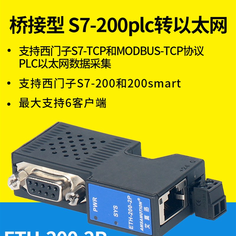 适用西门子S7-200mpi/dp/ppi转以太网串口PLC扩展通讯模块ETH-300