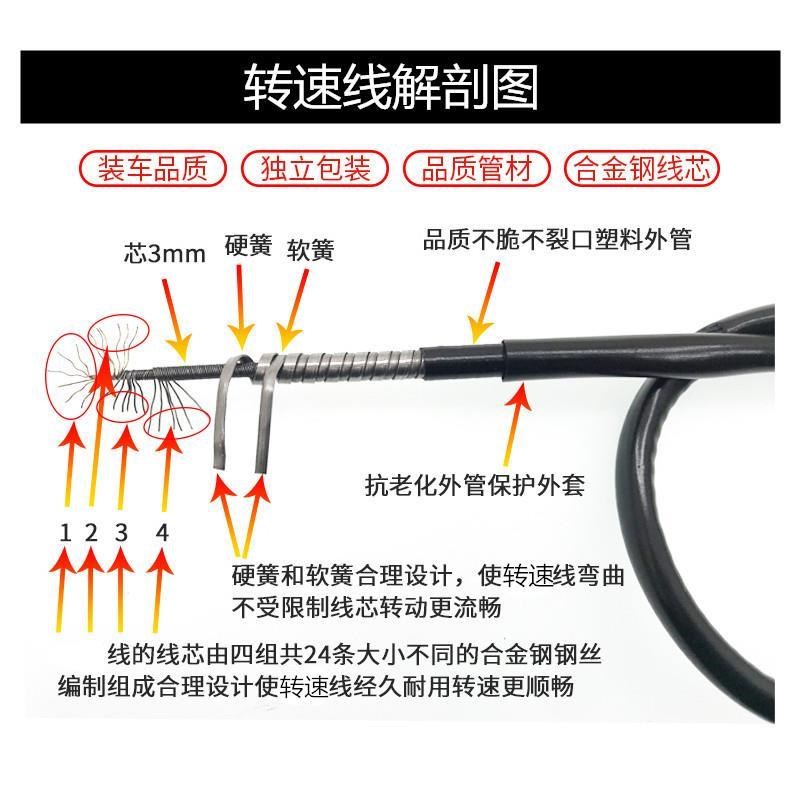 摩托车拉线怠速表线转速线仿wy125CG150摩托车发动机转速表线