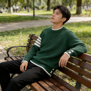 内搭秋冬季 爆款 上衣百搭打底 2025新款 网红毛衣男潮流高级感针织衫