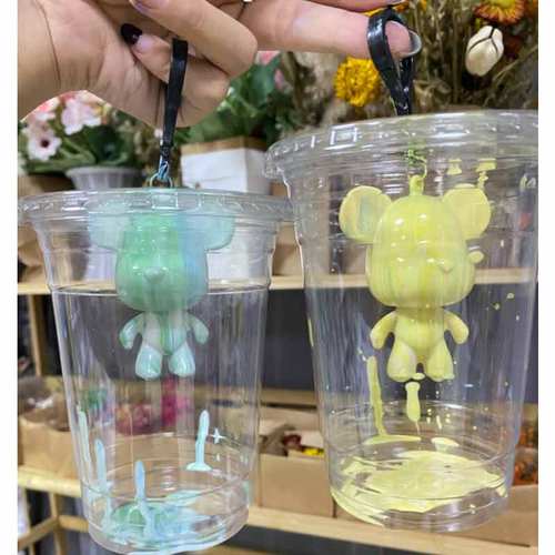 流体钥匙扣白胚发暴力熊diy