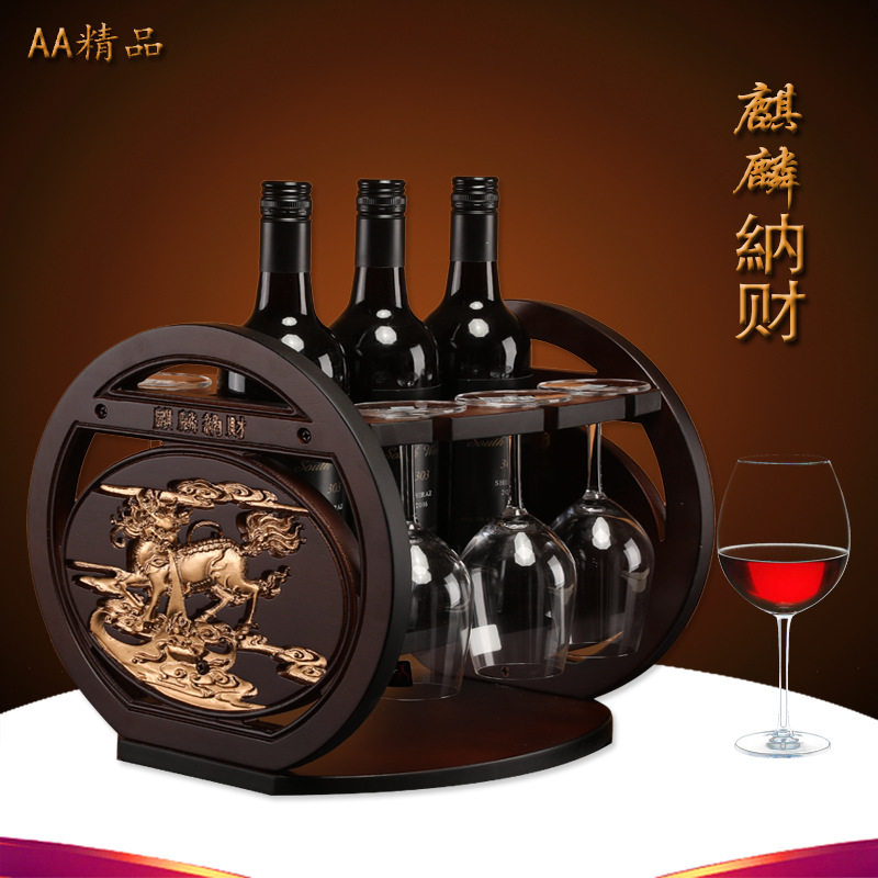 实木酒架摆件创意酒架餐厅欧式酒杯架高脚杯架悬挂葡萄酒架