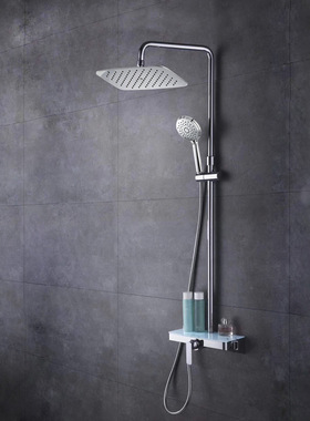 hideep明装冷热挂墙式淋浴花洒置物淋浴花洒套装建材hi04014b