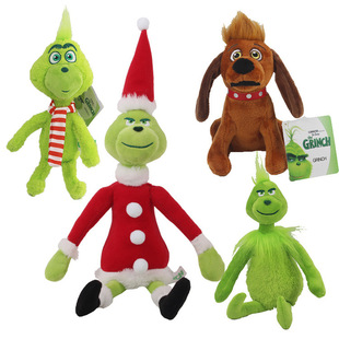 grinch格林奇诞绿怪杰毛绒玩具绿毛怪公仔玩偶娃娃现货格林女孩